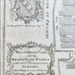 1754 MAP of LONDON antique BILLINGSGATE WARD and BRIDGE WARD WITHIN PARISHES