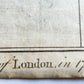 1755 MAP of LONDON antique CHEAP WARD