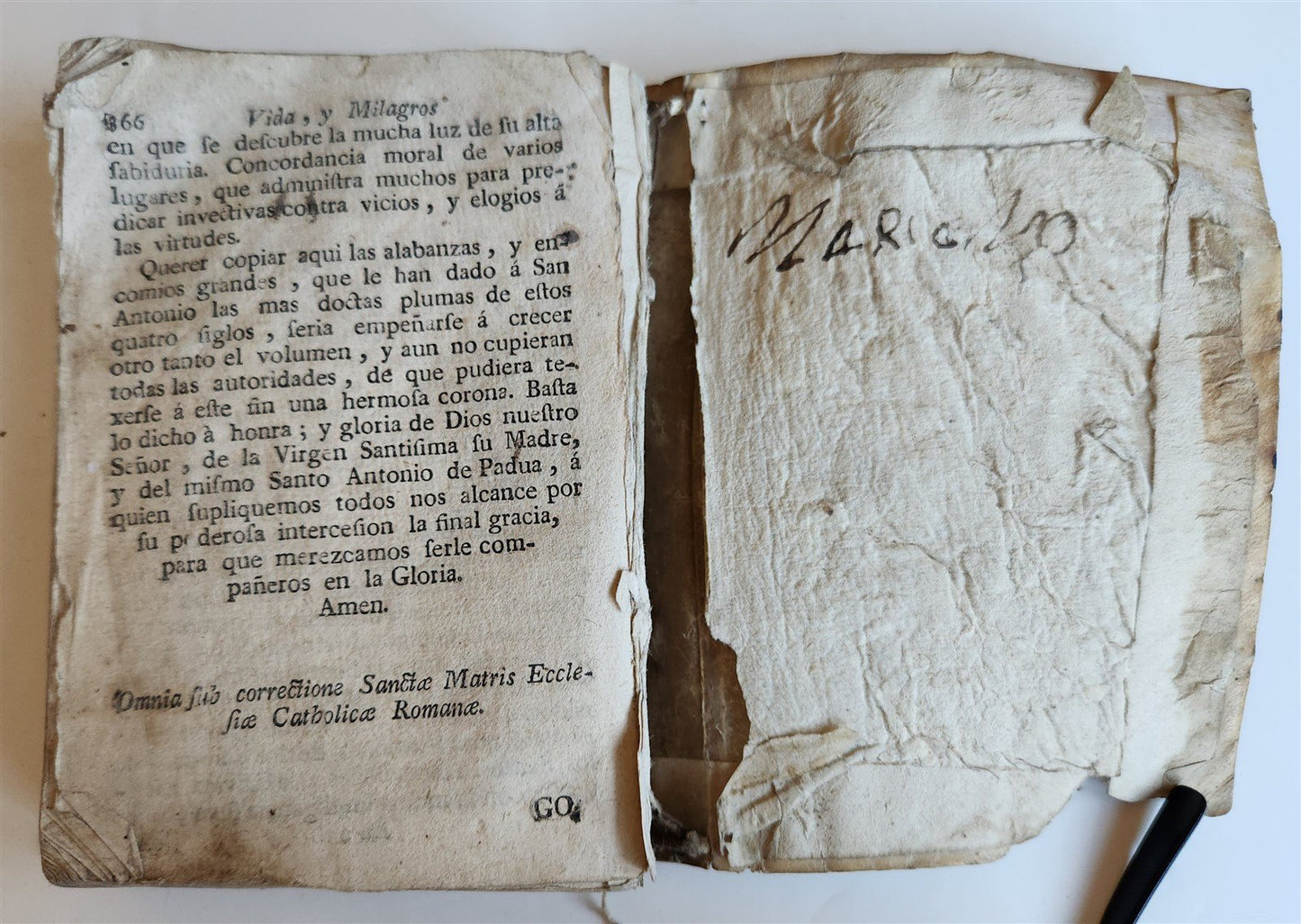 18th century ILLUSTRATED Life miracles of St Anthony of Padua ANTIQUE in SPANISH