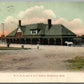 MIDDLEBORO MA RAILROAD STATION RAILWAY DEPOT 1908 ANTIQUE POSTCARD