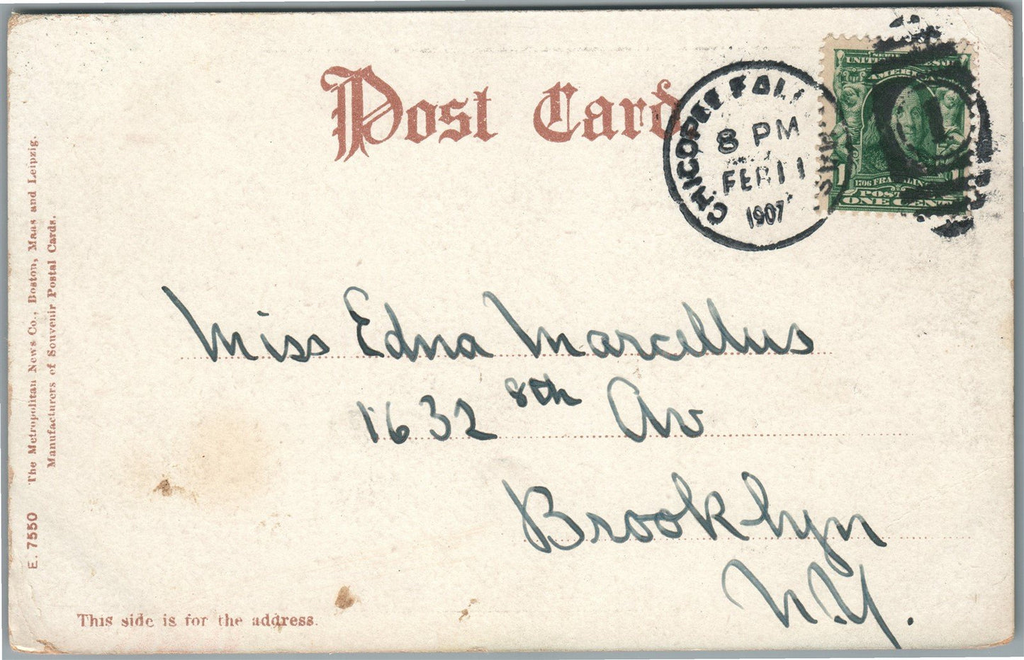 NORTHAMPTON MA MILLS RIVER ANTIQUE POSTCARD