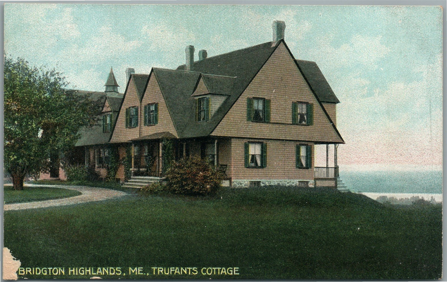 BRIDGTON HIGHLANDS ME TRUFANDS COTTAGE ANTIQUE POSTCARD