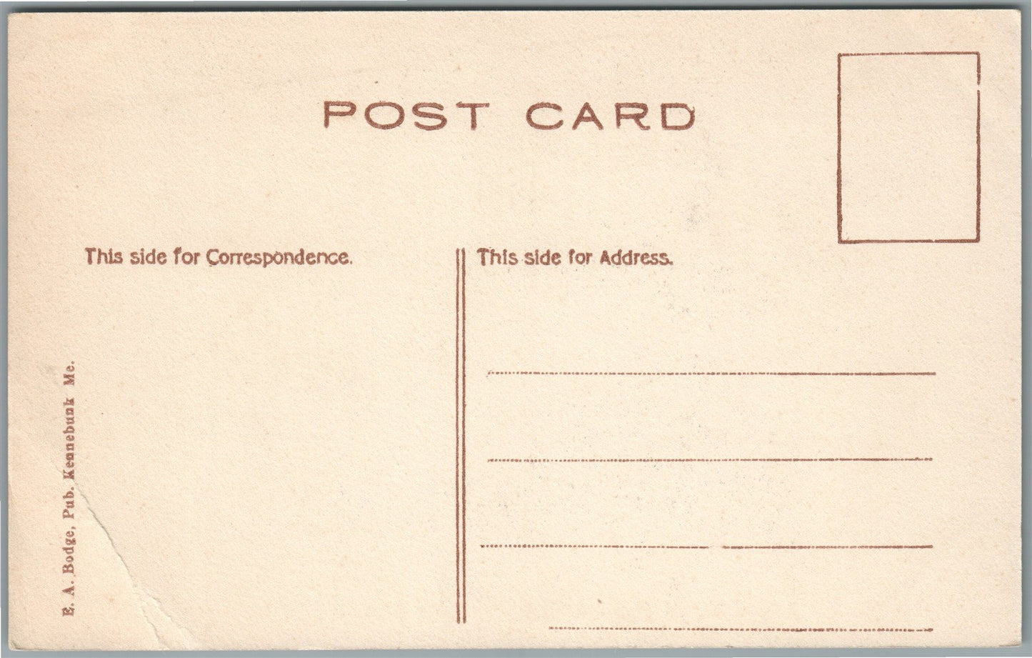 KENNEBUNK ME SOLDIER'S MONUMENT ANTIQUE POSTCARD