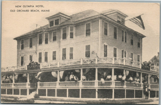 OLD ORCHARD BEACH ME NEW OLYMPIA HOTEL ANTIQUE POSTCARD