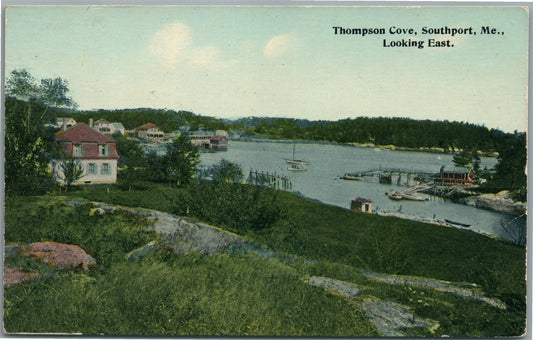 SOUTHPORT ME THOMPSON COVE ANTIQUE POSTCARD