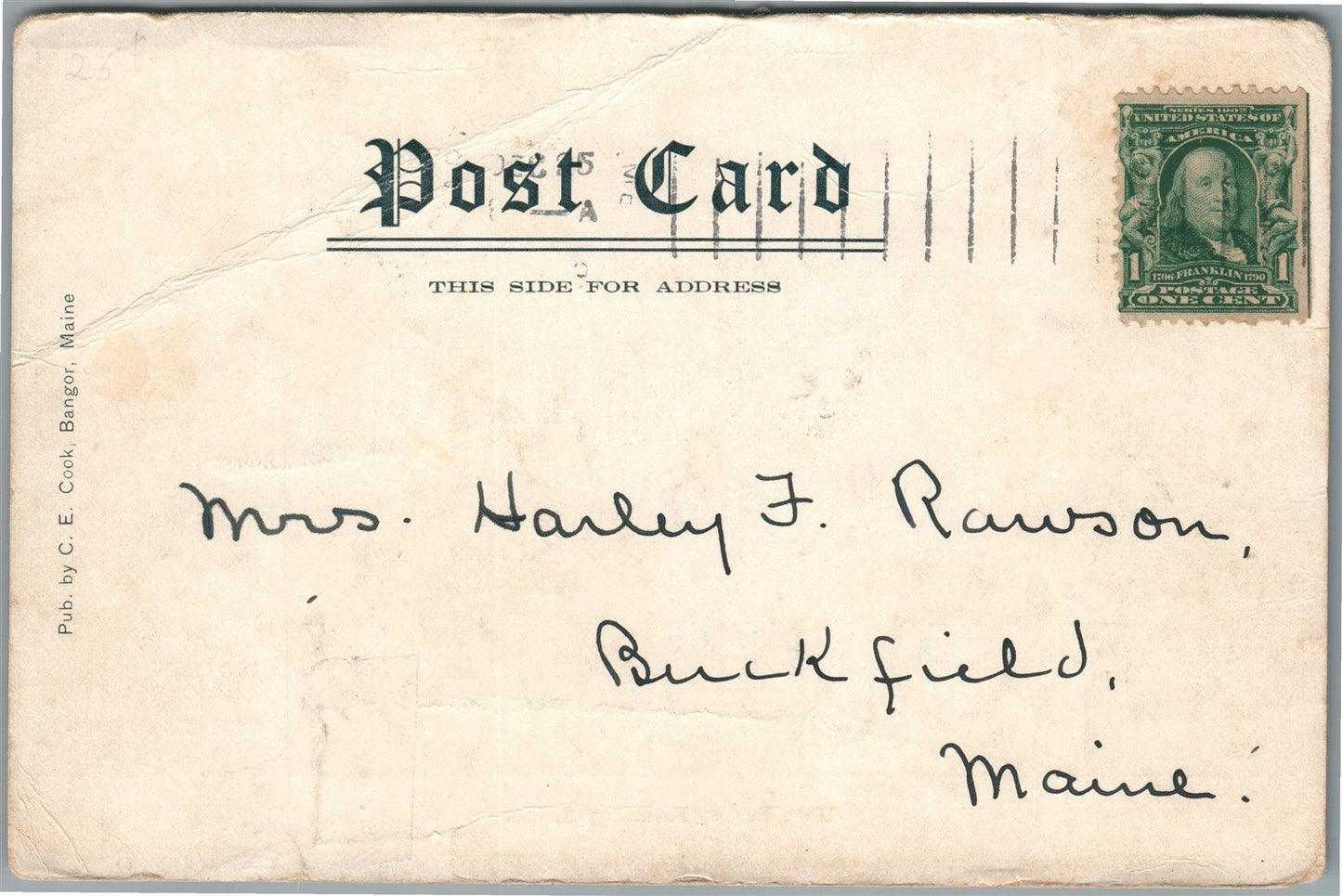 FARMINGTON ME MAIN STREET ANTIQUE POSTCARD