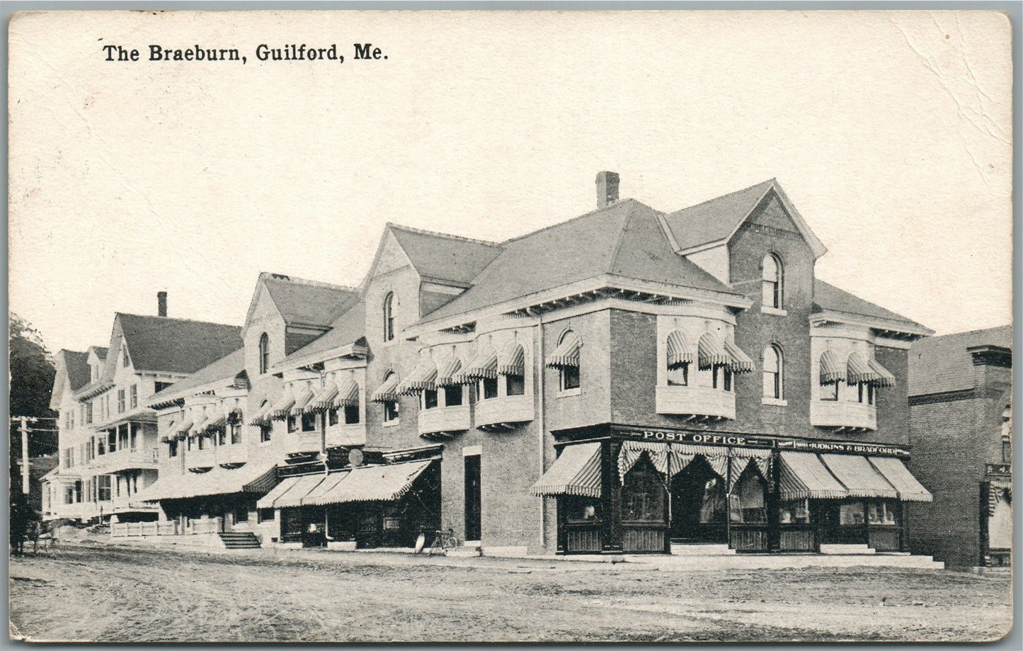 GUILFORD ME THE BRAEBURN ANTIQUE POSTCARD