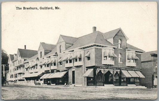 GUILFORD ME THE BRAEBURN ANTIQUE POSTCARD