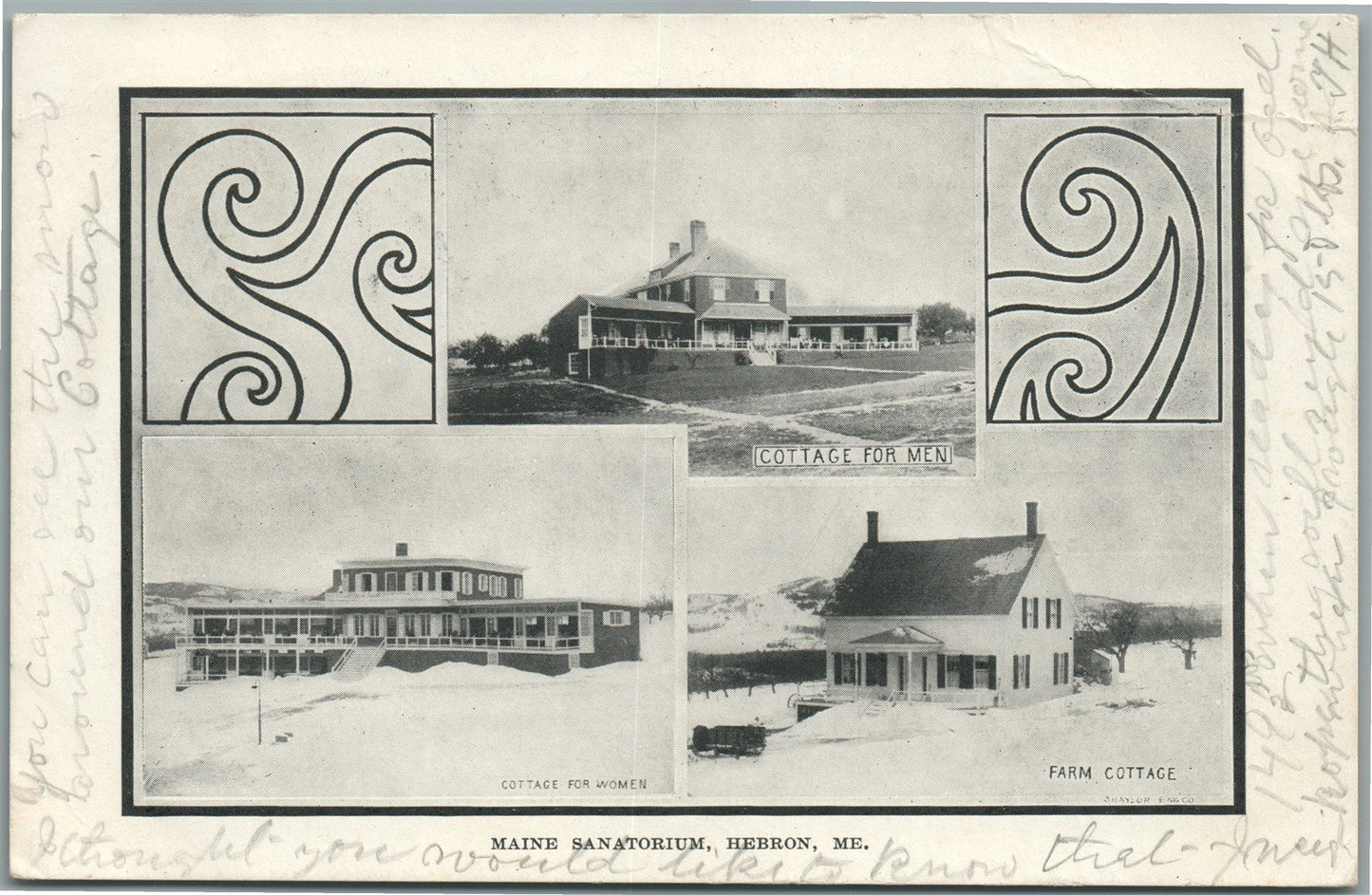 HEBRON ME MAINE SANATORIUM ANTIQUE POSTCARD