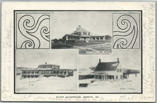 HEBRON ME MAINE SANATORIUM ANTIQUE POSTCARD