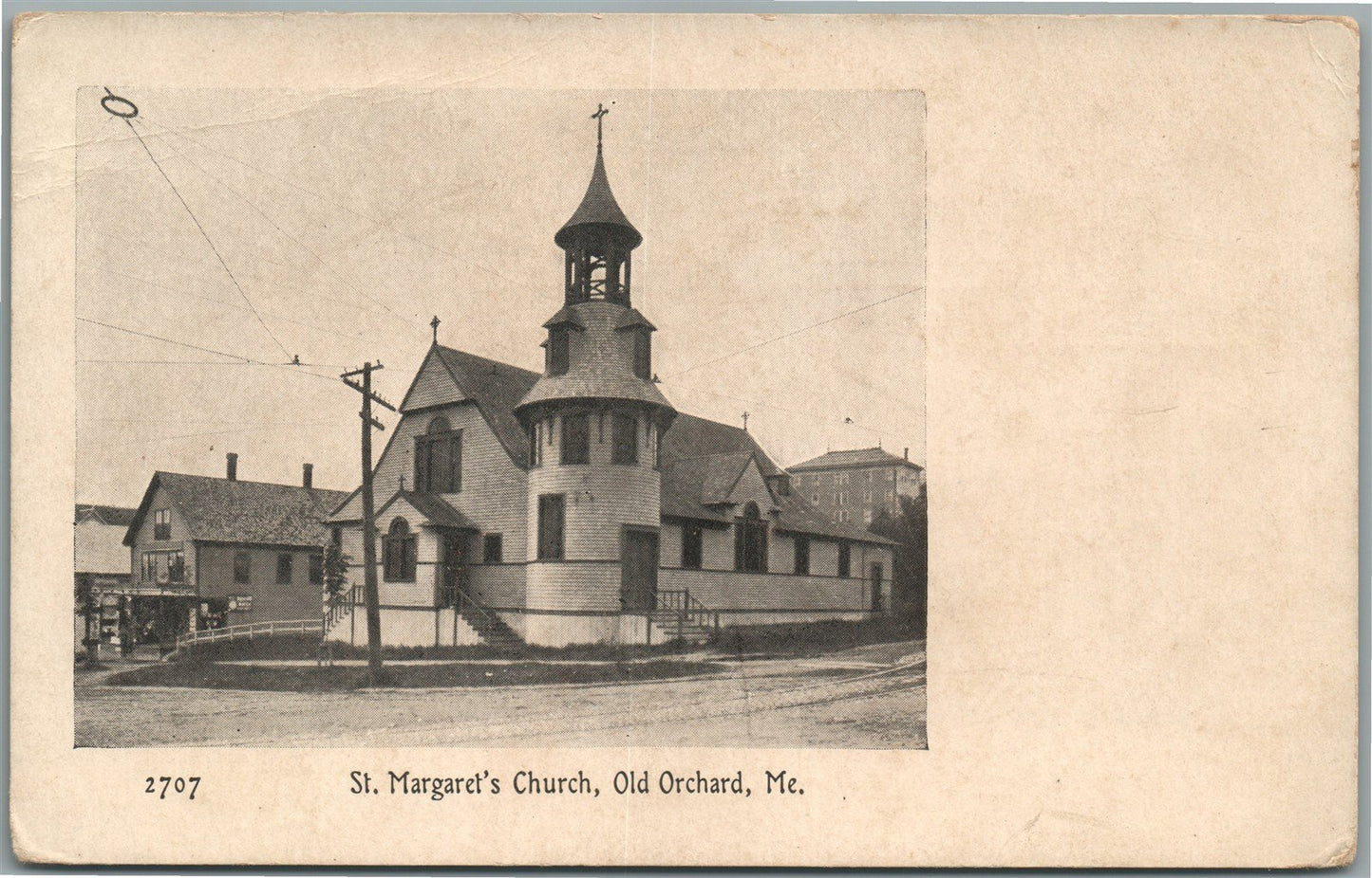 OLD ORCHARD ME ST. MARGARET'S CHURCH ANTIQUE POSTCARD