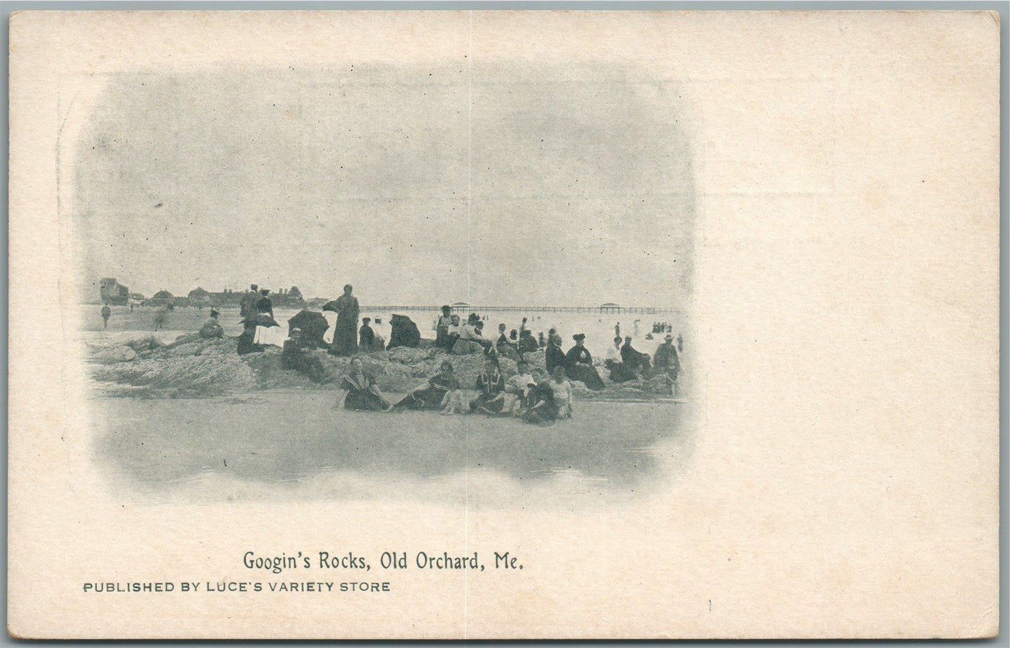 OLD ORCHARD ME GOOGIN'S ROCKS ANTIQUE POSTCARD