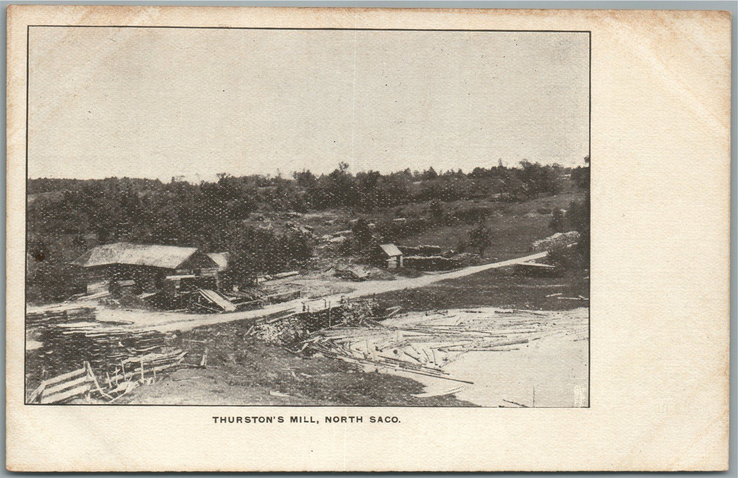 NORTH SACO ME THURNSTON'S MILL ANTIQUE POSTCARD