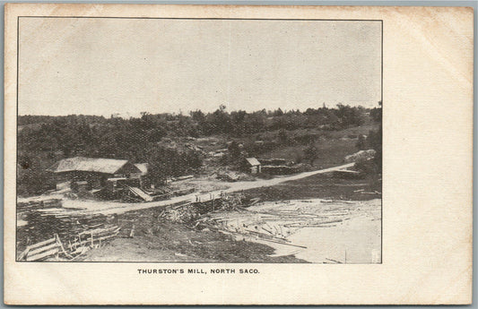 NORTH SACO ME THURNSTON'S MILL ANTIQUE POSTCARD