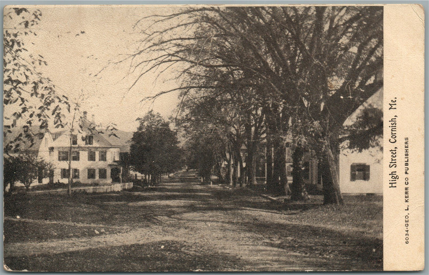 CORNISH ME HIGH STREET ANTIQUE POSTCARD