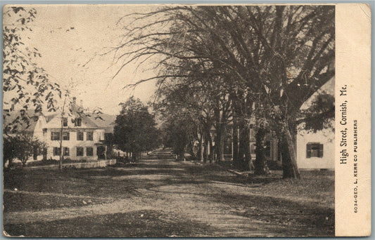 CORNISH ME HIGH STREET ANTIQUE POSTCARD