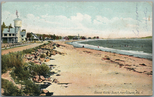 KENNEBUNK ME GOOSE ROCKS BEACH ANTIQUE POSTCARD