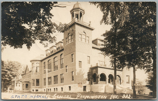 FARMINGTON ME STATE NORMAL SCHOOL ANTIQUE REAL PHOTO POSTCARD RPPC