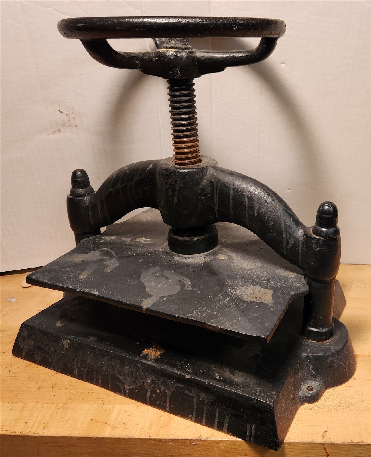 CAST IRON BOOK PRESS antique BOOKBINDING VICTORIAN 19th century