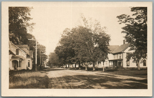 MAINE STREET SCENE ANTIQUE REAL PHOTO POSTCARD RPPC