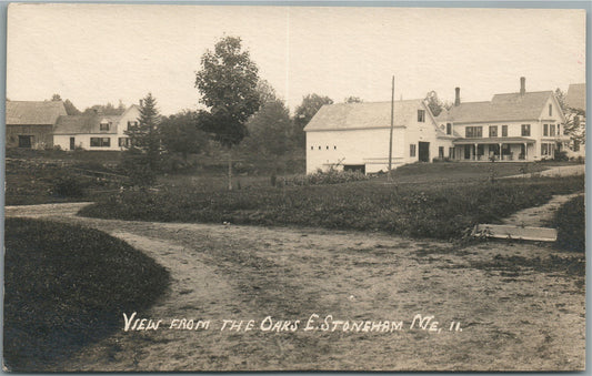 EAST STONEHAM ME VEW FROM THE OAKS ANTIQUE REAL PHOTO POSTCARD RPPC