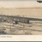 STOCKTON SPRINGS ME POTATO WHARF ANTIQUE REAL PHOTO POSTCARD RPPC RAILWAY TRACKS
