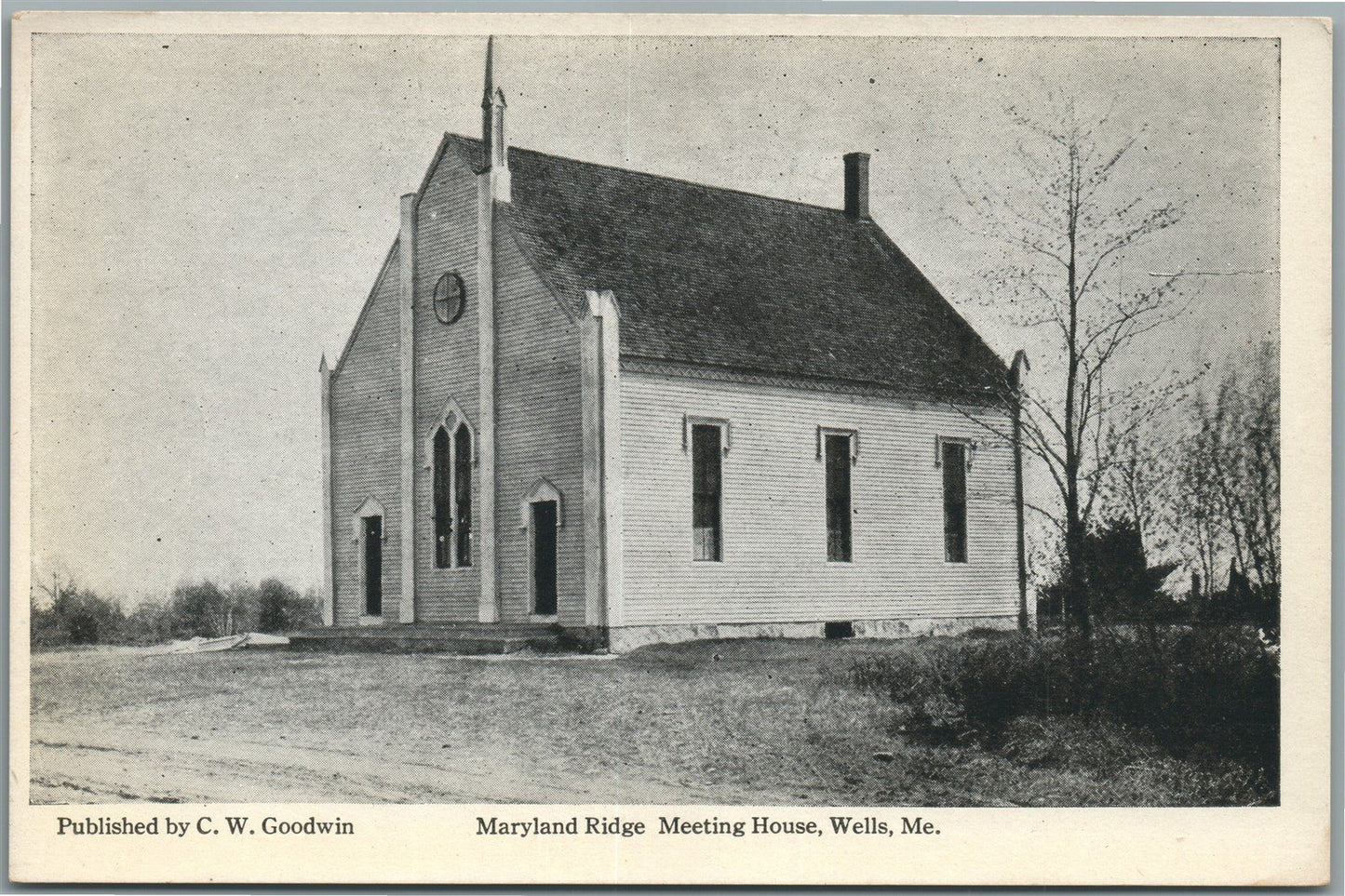 WELLS ME MARYLAND RIDGE MEETING HOUSE ANTIQUE POSTCARD