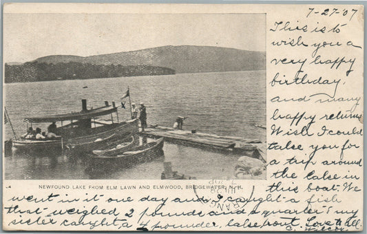 BRIDGEWATER NH NEWFOUND LAKE ANTIQUE POSTCARD