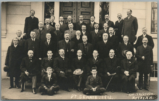 VT SENATE ANTIQUE REAL PHOTO POSTCARD RPPC
