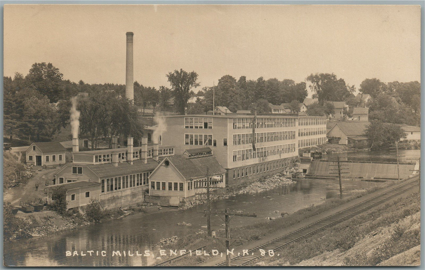 ENFIELD NH BALTIC MILLS ANTIQUE REAL PHOTO POSTCARD RPPC