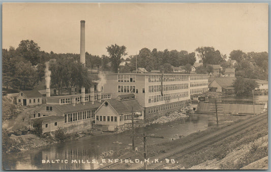 ENFIELD NH BALTIC MILLS ANTIQUE REAL PHOTO POSTCARD RPPC