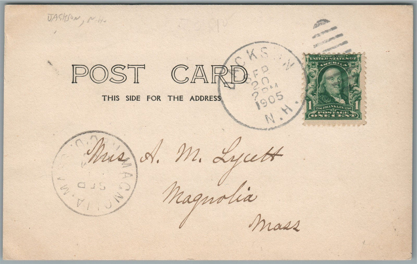 JACKSON NH GENERAL VIEW ANTIQUE REAL PHOTO POSTCARD RPPC