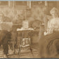 OLD COUPLE in INTERIOR ANTIQUE REAL PHOTO POSTCARD RPPC