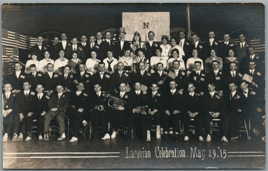 LACONIAN CELEBRATION NH ANTIQUE REAL PHOTO POSTCARD RPPC