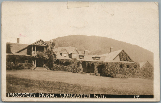 LANCASTER NH PROSPECT FARM ANTIQUE REAL PHOTO POSTCARD RPPC