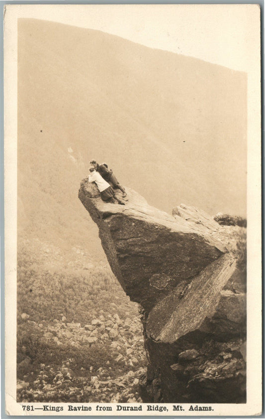 MT.ADAMS NH KING RAVINE WHITE MTS ANTIQUE REAL PHOTO POSTCARD RPPC