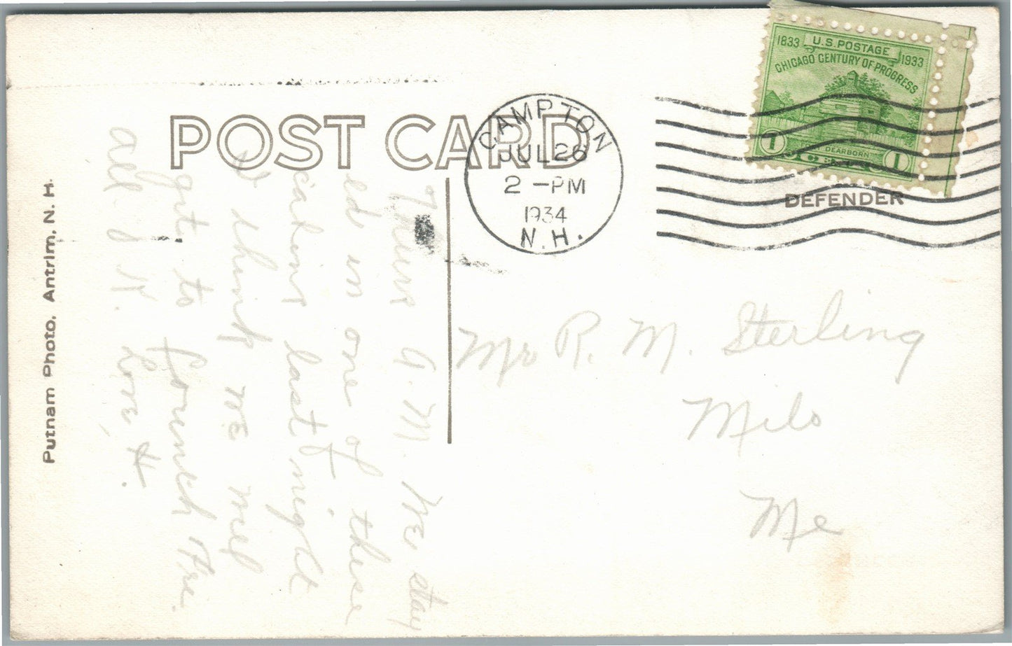 WOODSTOCK NH CAMP CITY CABINS ANTIQUE REAL PHOTO POSTCARD RPPC