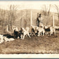 ANTRIM NH ED CLARK & HIS ESKIMO DOGS ANTIQUE REAL PHOTO POSTCARD RPPC