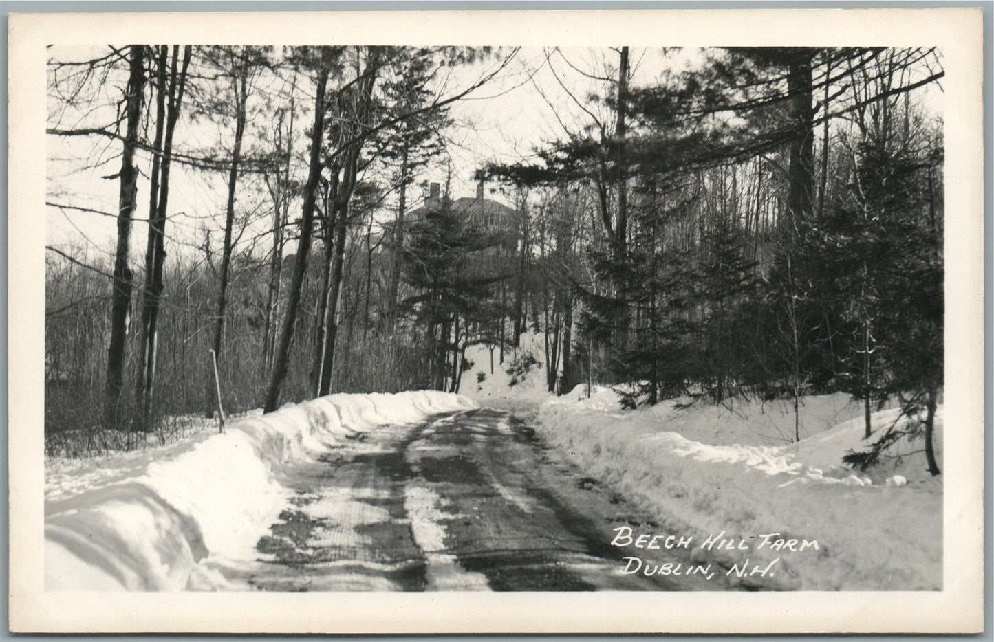 DUBLIN NH BEECH HILL FARM ANTIQUE REAL PHOTO POSTCARD RPPC