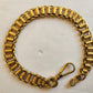 1900s ANTIQUE MASONIC UNIFORM BELT WORD HANGER GILT BRASS CHAIN 18"