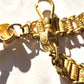 1900s ANTIQUE MASONIC UNIFORM BELT WORD HANGER GILT BRASS CHAIN 18"