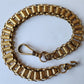 1900s ANTIQUE MASONIC UNIFORM BELT WORD HANGER GILT BRASS CHAIN 18"