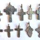 RUSSIAN orthodox icon NECK CROSSES LOT of 10 antique 18th - 19th century