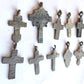 RUSSIAN orthodox icon NECK CROSSES LOT of 10 antique 18th - 19th century