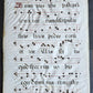 c. 17th century ANTIPHONAL MANUSCRIPT on VELLUM ANTIQUE hand writing