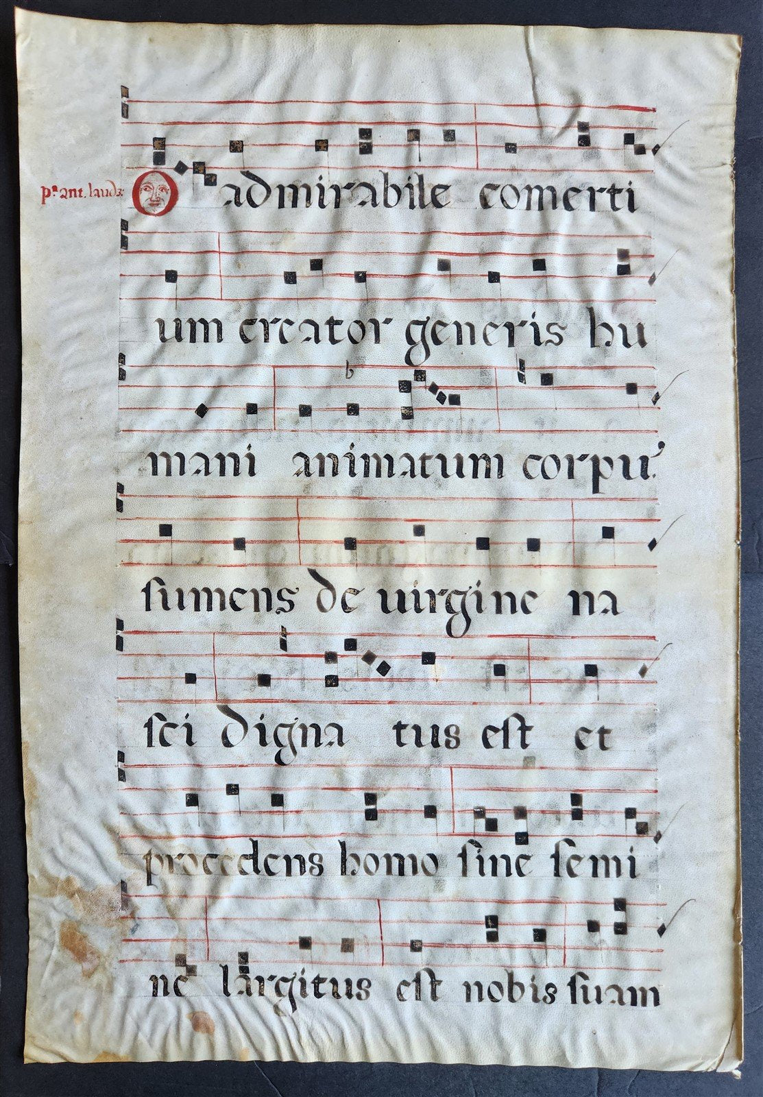 17th century ANTIPHONAL MANUSCRIPT on VELLUM ANTIQUE hand writing