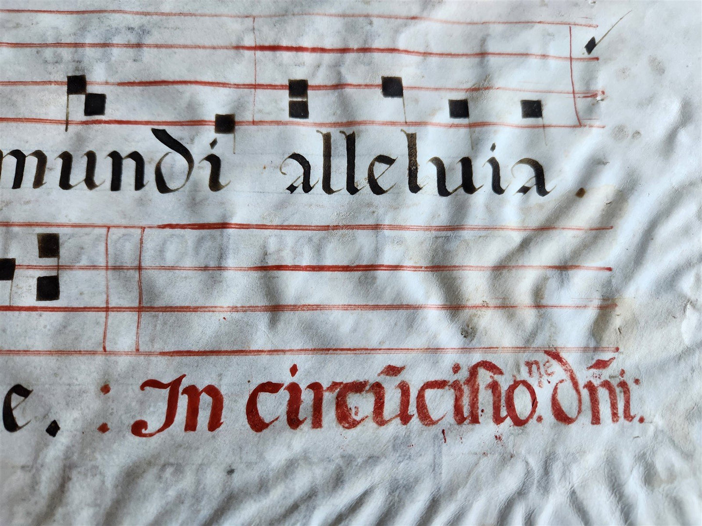 17th century ANTIPHONAL MANUSCRIPT on VELLUM ANTIQUE hand writing