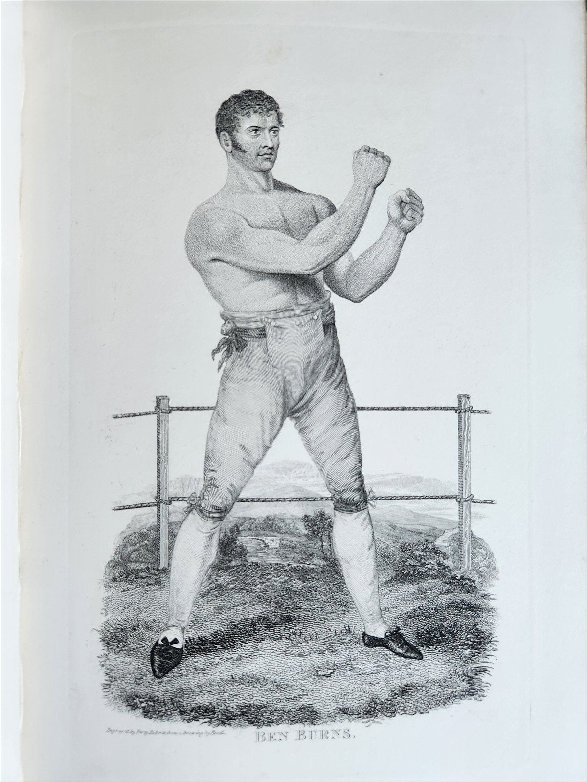1820s BOXING PUGILISTS ILLUSTRATED w/ 62 PLATES antique