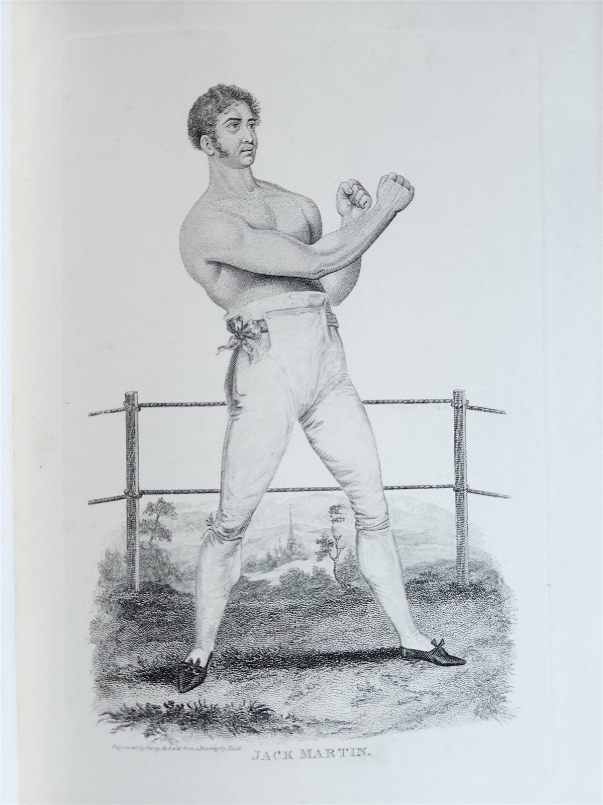1820s BOXING PUGILISTS ILLUSTRATED w/ 62 PLATES antique