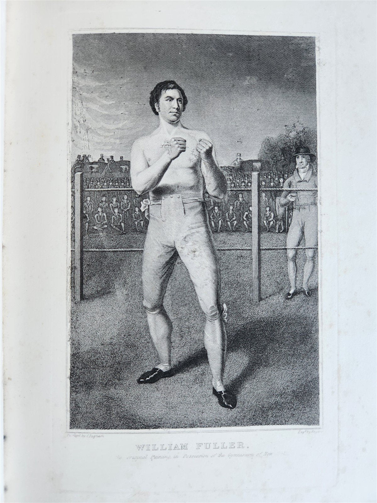 1820s BOXING PUGILISTS ILLUSTRATED w/ 62 PLATES antique